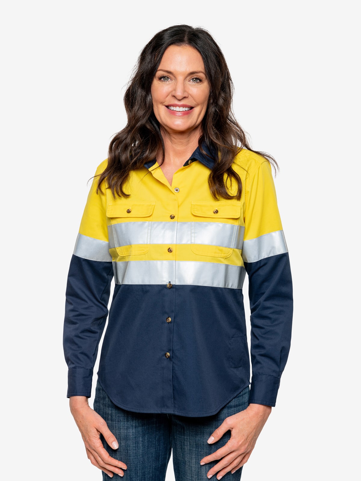 Insect Shield Women's Two-Tone Work Shirt with Hi-Vis