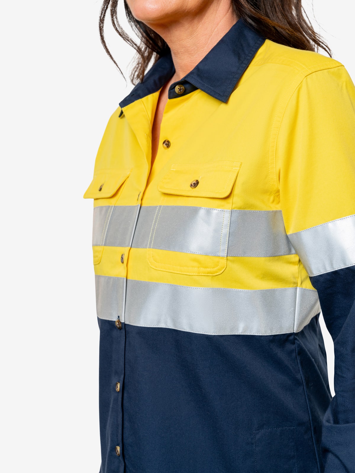 Insect Shield Women's Two-Tone Work Shirt with Hi-Vis