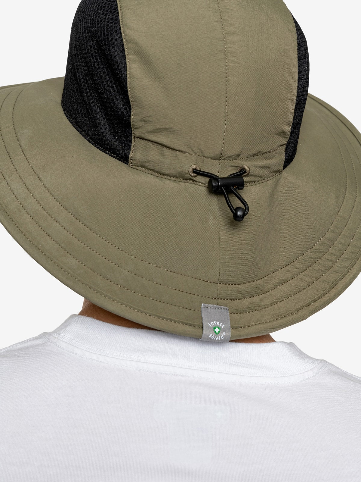 White Sierra Insect Shield Olive Wide Brimmed Sun Hat