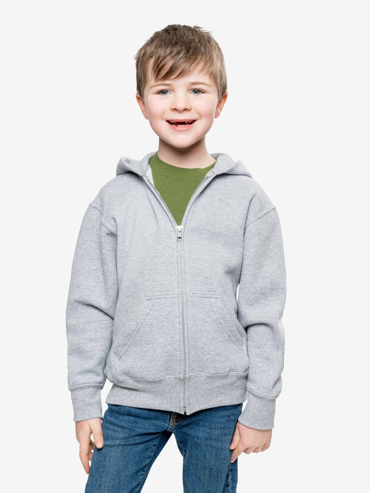 Boys grey zip hoodie hot sale